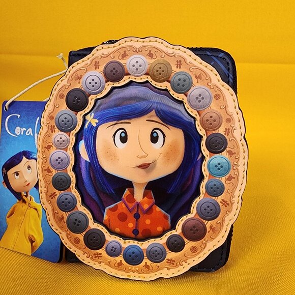 Loungefly Coraline Portal Button Frame Lenticular Zip Wallet NEW - Picture 14 of 15